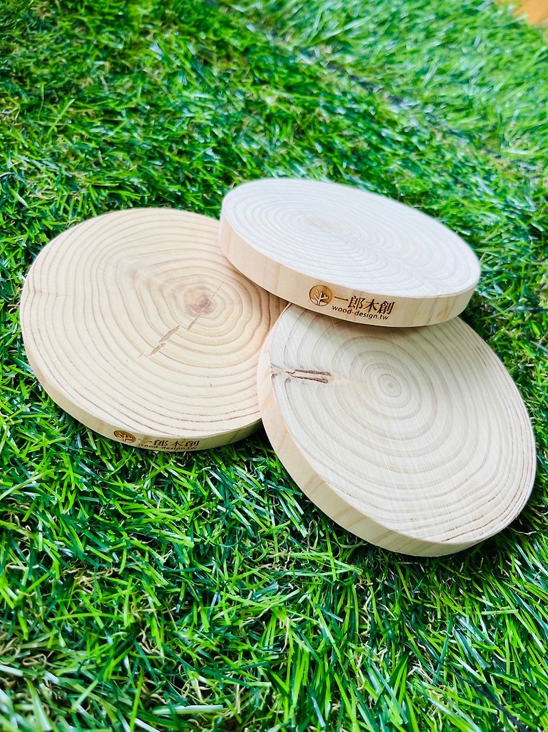 Annual ring coaster ( round ) - Coasters - Wood Gold
