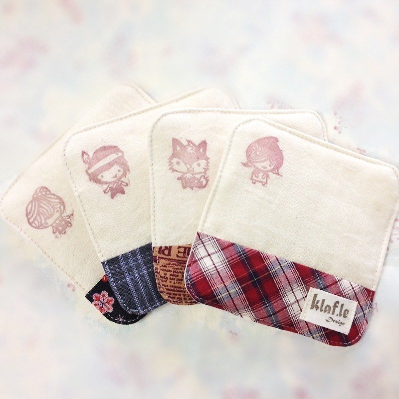 Cute Little Red Riding Hood Coaster Limited group (best companion for summer drinks, caring for the earth, remember to use the back pad yo!) - ที่รองแก้ว - วัสดุอื่นๆ 