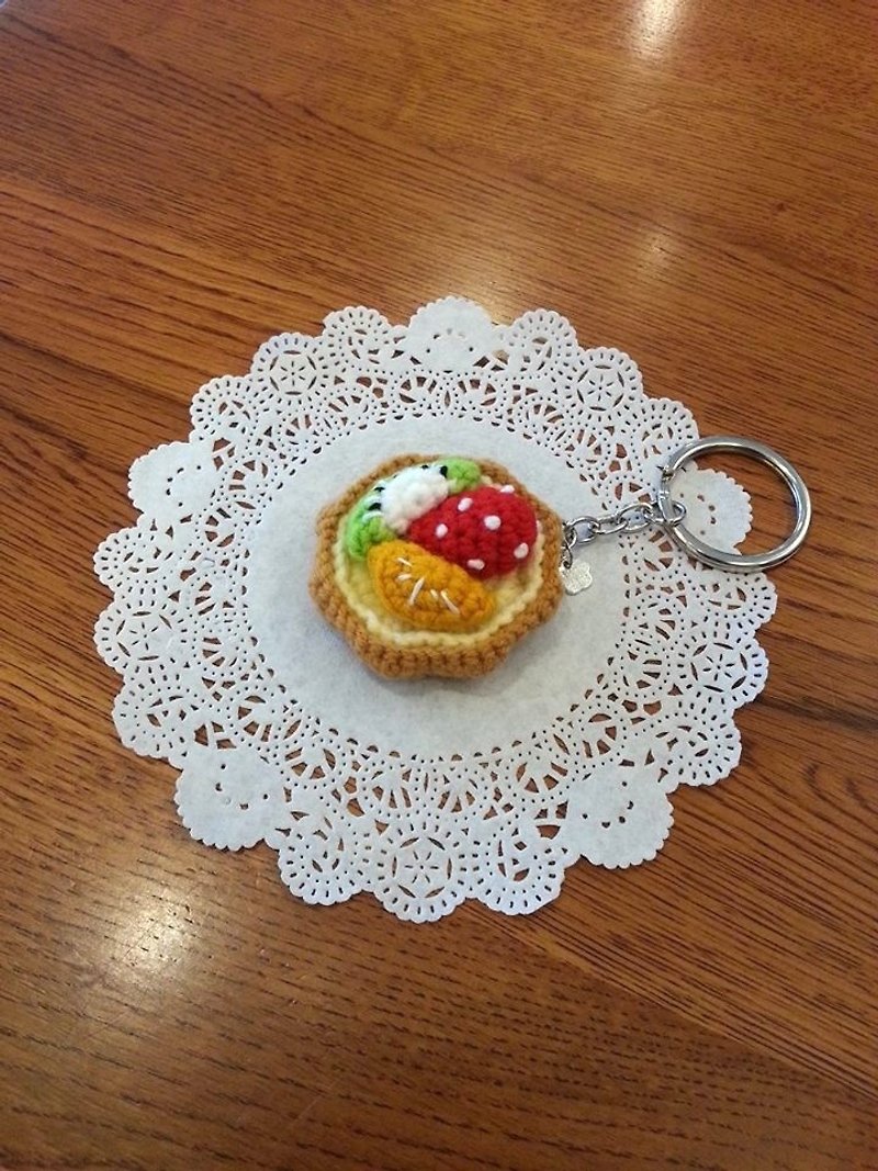 【Dessert】綜合花型水果塔 - 鑰匙圈/鑰匙包 - 其他材質 多色