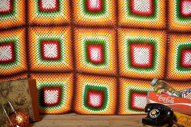 普普風手工編織毯 - 被/毛毯 - 其他材質 多色