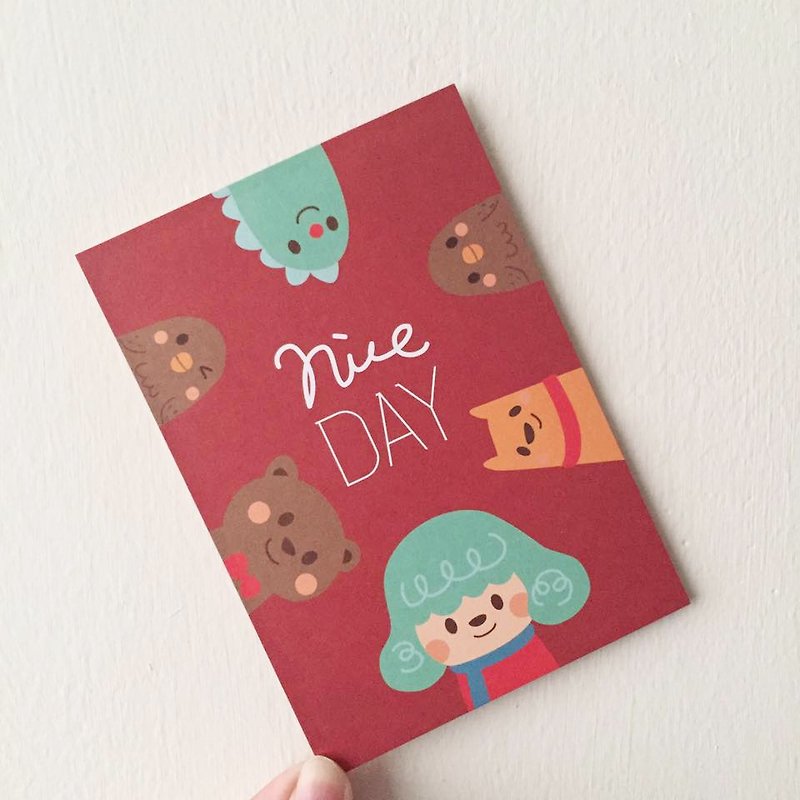 Nice Day Good Day Postcard - Cards & Postcards - Paper Red