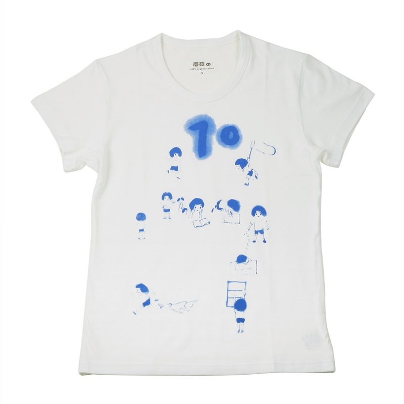 蘑菇mogu / T恤 / mogu ten years 白 - Women's T-Shirts - Cotton & Hemp White