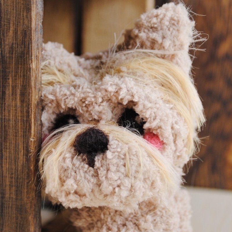 10cm pet cloned [feiwa Fei handmade baby doll pet Yorkshire] (welcome to build your dog) - ตุ๊กตา - วัสดุอื่นๆ สีนำ้ตาล