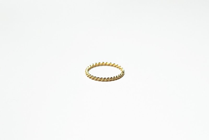 14k Gold Twist Ring - Couples' Rings - 24K Gold Gold