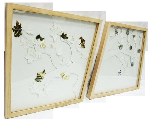 Collection: Impression MO-Gold&amp;amp;Silver plated paper artwork S/2