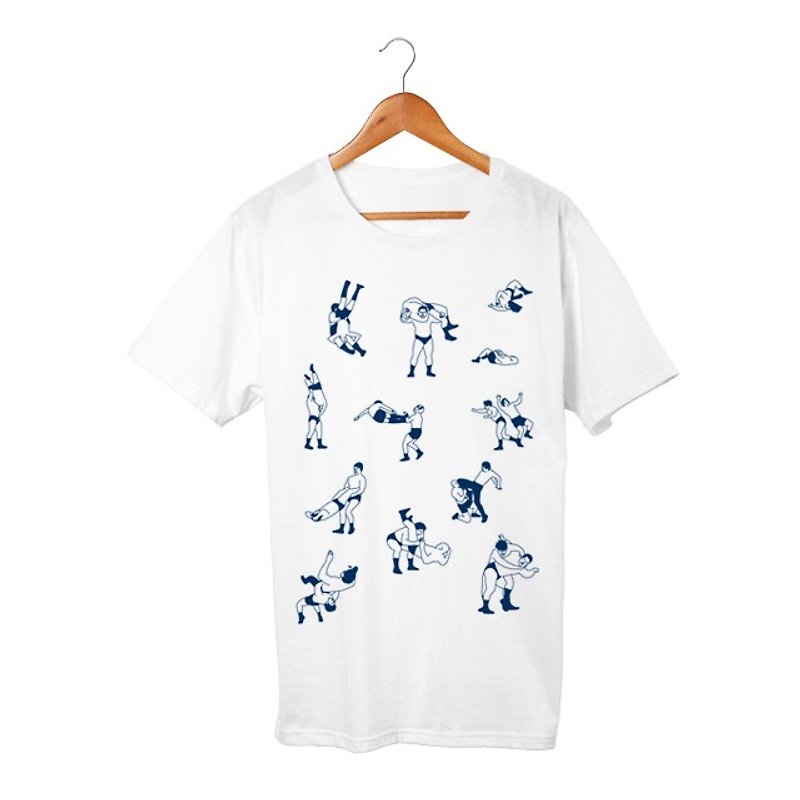 プロレス T-shirt - Tシャツ メンズ - コットン・麻 ホワイト