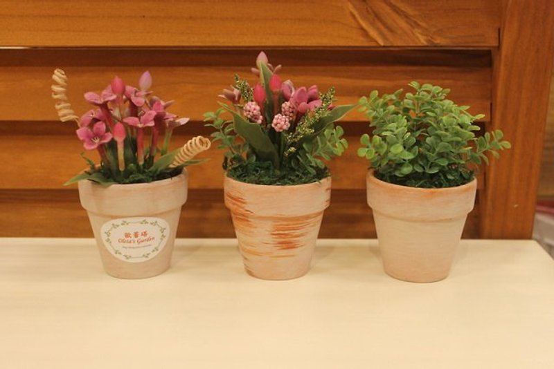Oleta life ╭ * [ZAKKA grocery wind unglazed simulation small potted 3] A layout can be selected - Plants - Other Materials Pink