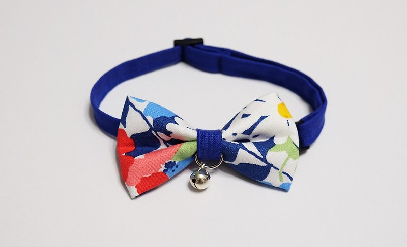 [Miya ko.] Handmade cloth grocery cats and dogs tie / tweeted / bow / lovely flowers / vintage / pet collars - ปลอกคอ - วัสดุอื่นๆ 