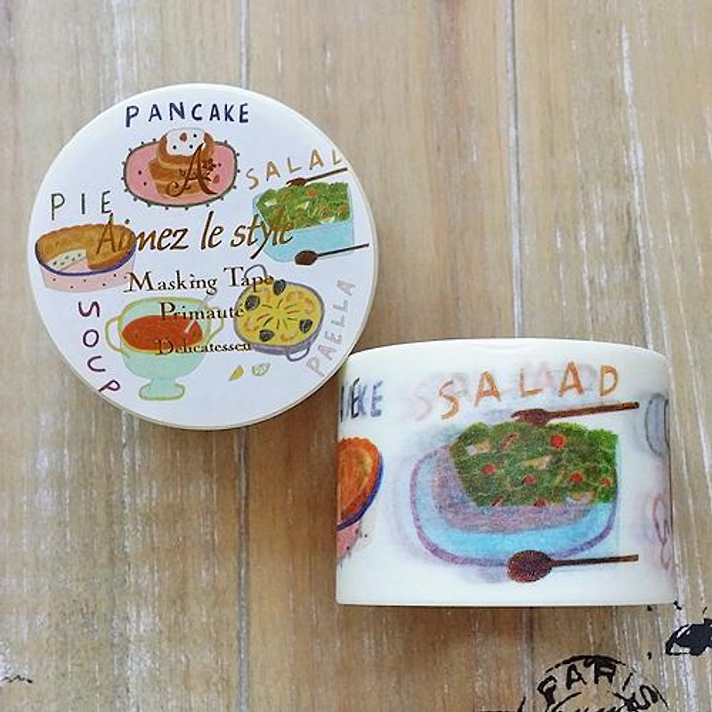 Wide Aimez le style and paper tape (04611 Gourmet Shop) - Washi Tape - Paper Multicolor
