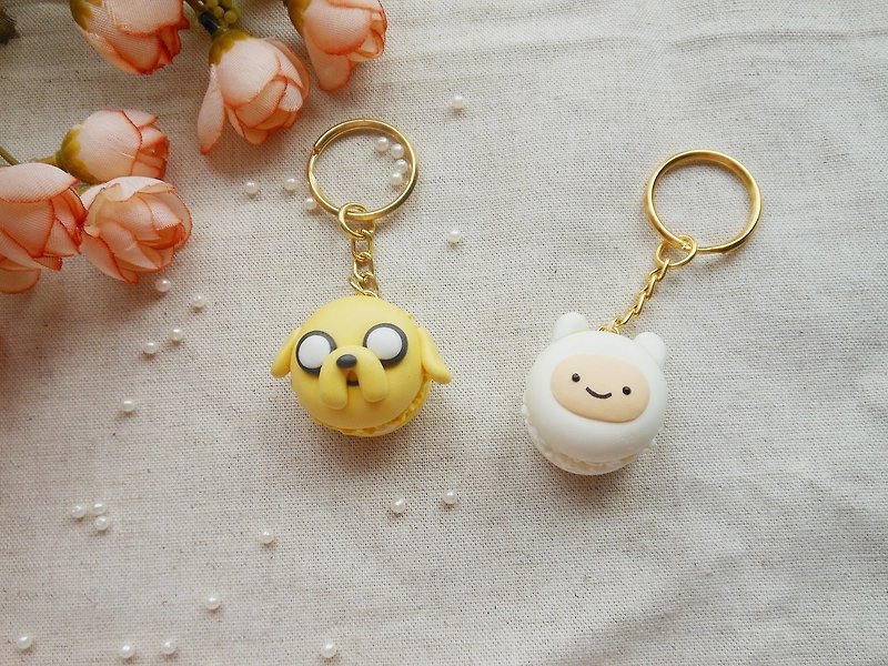 Sweet Dream☆老皮&阿寶馬卡龍鑰匙圈 - Keychains - Other Materials Yellow