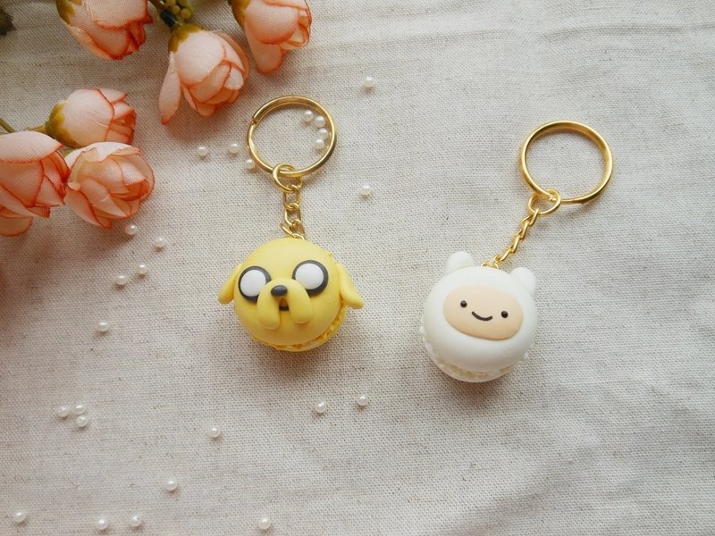 Sweet Dream☆老皮&阿寶馬卡龍鑰匙圈 - Keychains - Other Materials Yellow