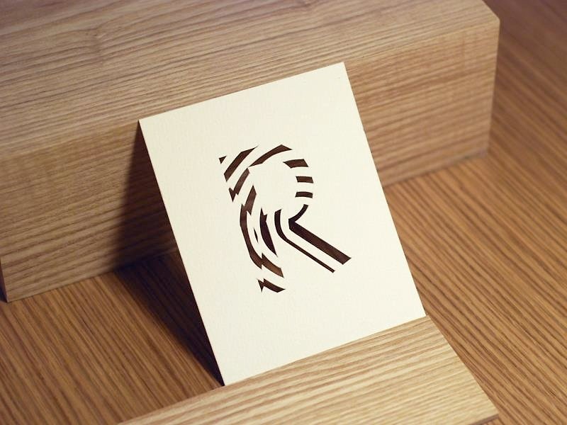 jainjain's simplified hand-made letter card for him/her Raeche / R - การ์ด/โปสการ์ด - กระดาษ ขาว