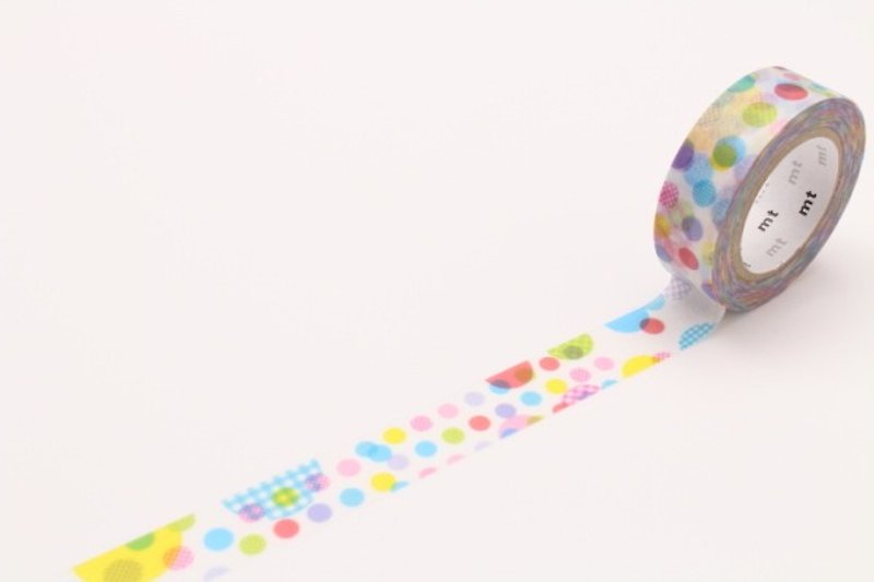 mt and paper tape ex 【with random color circle (MTEX1P108)】 - Washi Tape - Paper Multicolor