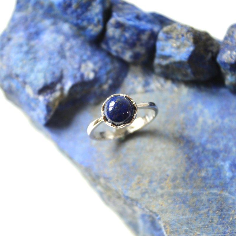 ▲ Nine month birthstone - Silver Ring Lapis Lazuli Lapis bud APICAL su ra ra ri zu ▲ - แหวนทั่วไป - เครื่องเพชรพลอย สีน้ำเงิน