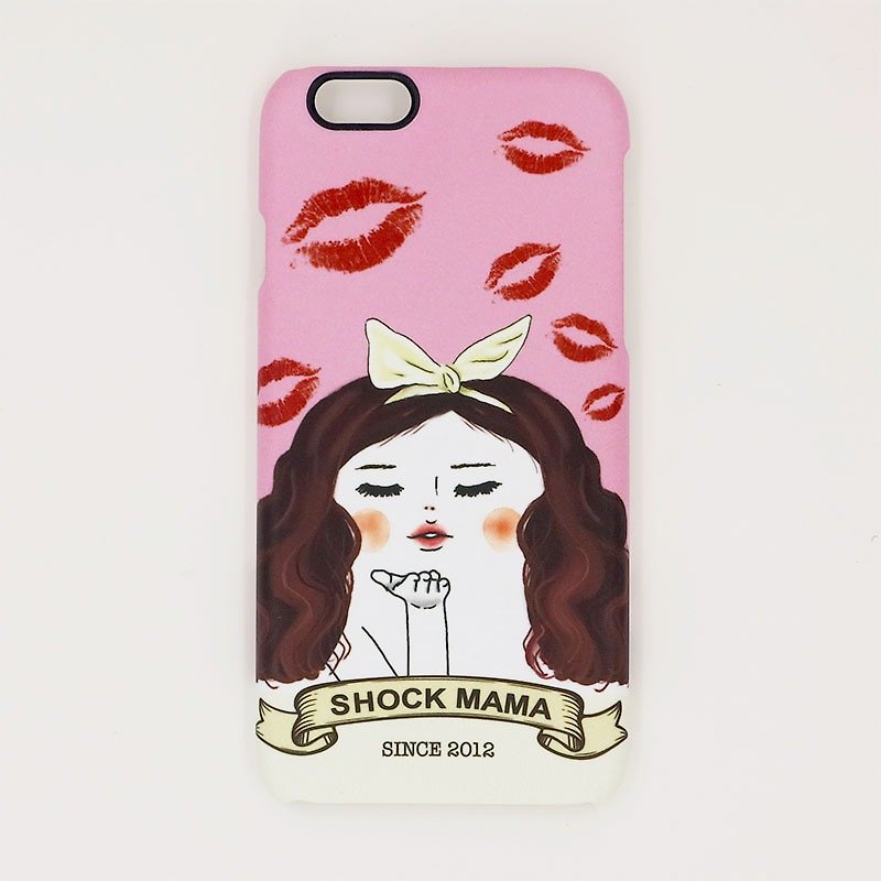 iphone手機殼-kiss kiss蛋定姐 - 手機殼/手機套 - 塑膠 粉紅色