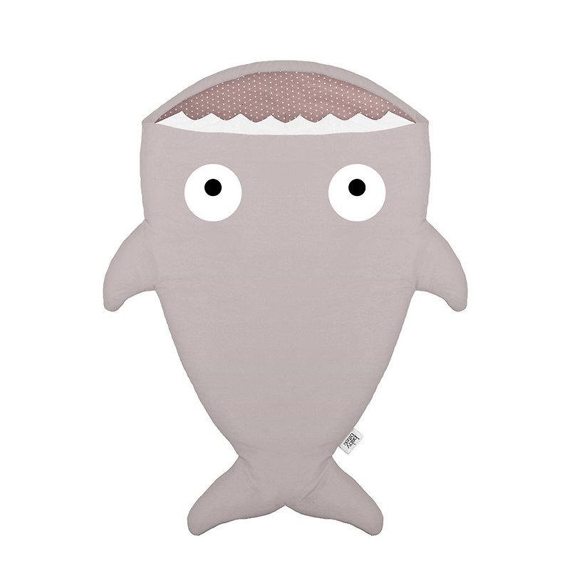 【西班牙製】《輕量版》鯊魚咬一口 BabyBites 100% 純棉手作嬰兒/幼兒睡袋|防踢被|包巾 - 彌月禮盒 - 棉．麻 紅色
