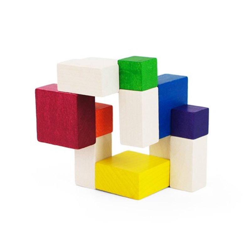 Wooden cube PlayableART*Cube-Highlight - Items for Display - Wood Multicolor