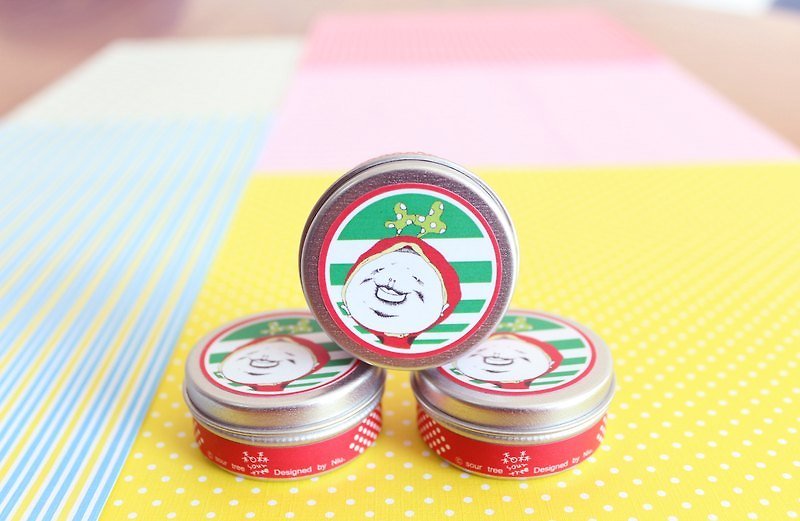 Christmas little elk round sticker - Stickers - Paper Multicolor