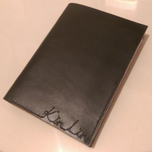 LouisRay Leather 純手工縫製皮件 純手工製作手工染色皮革20孔A5活頁筆記本 (免費印字，繡字）