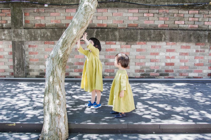 bibieveryday handmade kids clothes / prairie / linen dress - อื่นๆ - วัสดุอื่นๆ สีเขียว