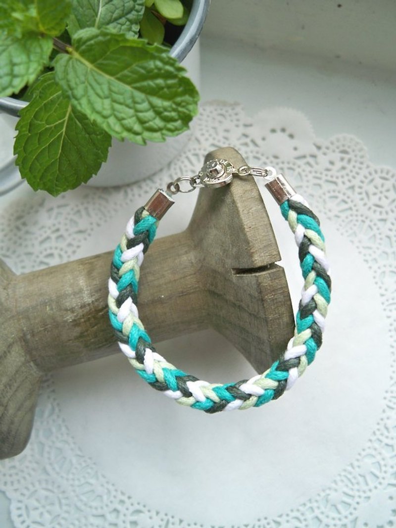 Three-dimensional bracelet-mint style-1 - Bracelets - Cotton & Hemp Green