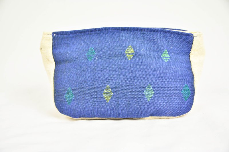 Dhaka hand-woven Quilted blue-green _ _ _ cosmetic trade fair - Toiletry Bags & Pouches - Cotton & Hemp Blue