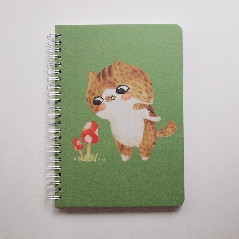A5 notebook - Charlie (squares) - สมุดบันทึก/สมุดปฏิทิน - กระดาษ สีเขียว