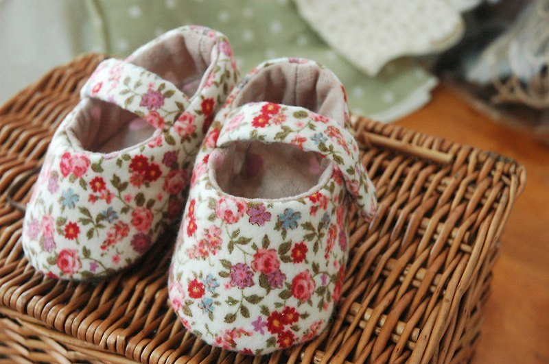 Warm Floral baby shoes (winter paragraph) - รองเท้าเด็ก - วัสดุอื่นๆ สึชมพู