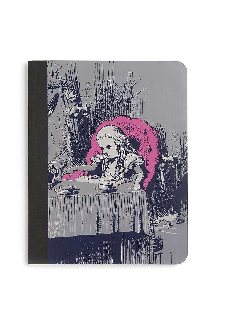 Alice in Wonderland notebook - สมุดบันทึก/สมุดปฏิทิน - กระดาษ สีเทา