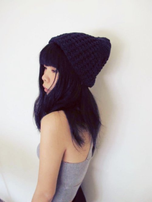 Lan wool hat (black)