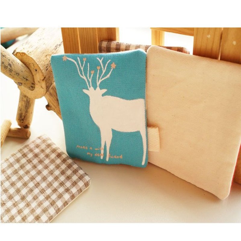 Hand-painted elk Coaster (blue / cell) * with Bouygues existing Linen vary Alert - Coasters - Other Materials Blue