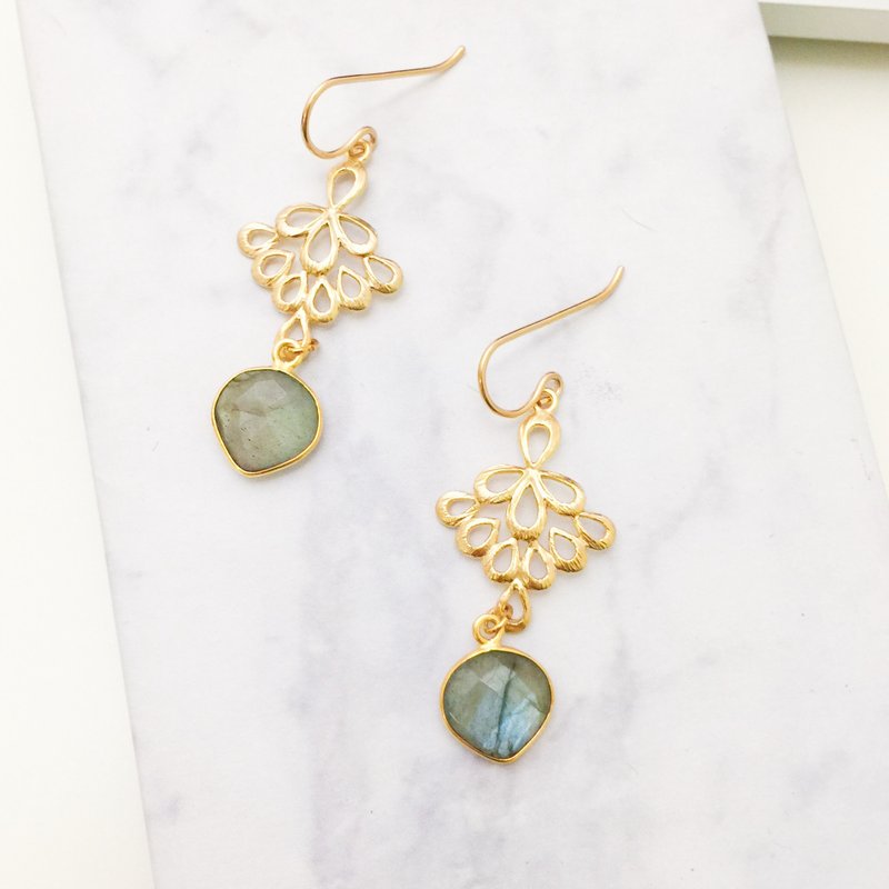 Labradorite earrings | Labradorite Earrings - Earrings & Clip-ons - Gemstone Green