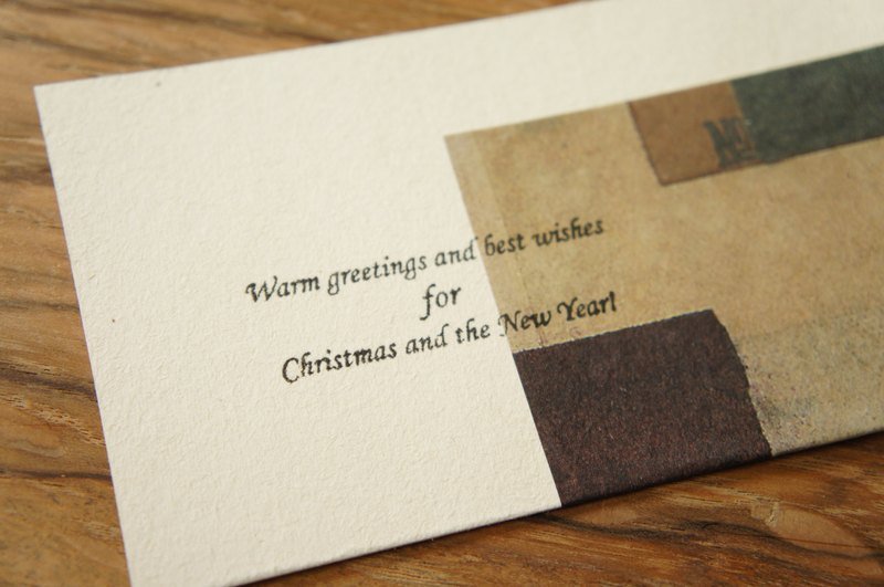 season wishes card -拼貼卡片 xmas&new year - 卡片/明信片 - 紙 咖啡色
