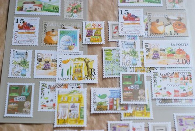 fion stewart stamp sticker (south of France) - Stickers - Paper Yellow