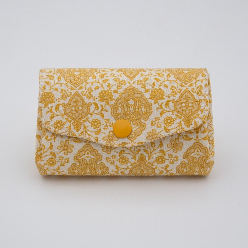 [Fei] can make cloth Elegance type three small objects storage purse - European style retro totem - กระเป๋าใส่เหรียญ - วัสดุอื่นๆ สีเหลือง