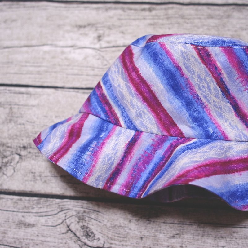 A MERRY HEART♥ purple taro stripes - Hats & Caps - Paper Purple