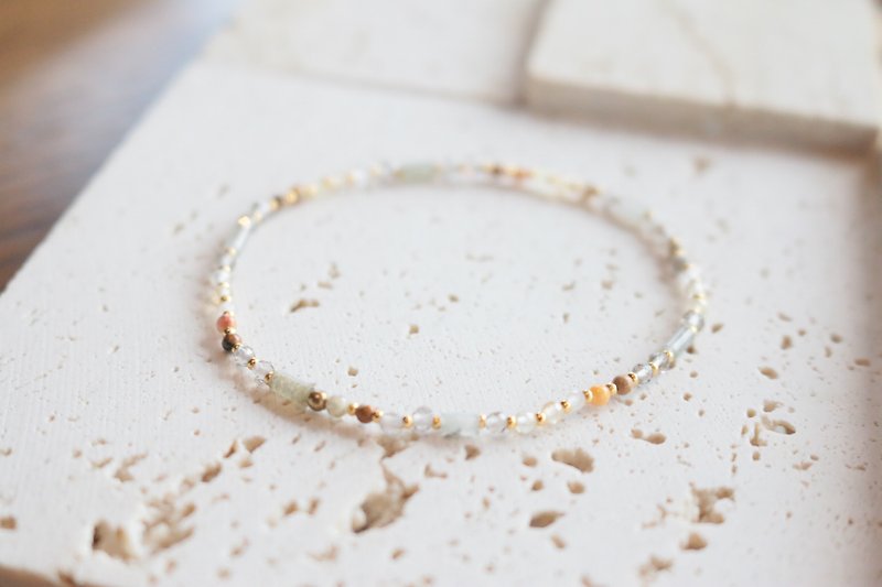 Silver crystal bracelet 0773 shimmer - Bracelets - Semi-Precious Stones Yellow
