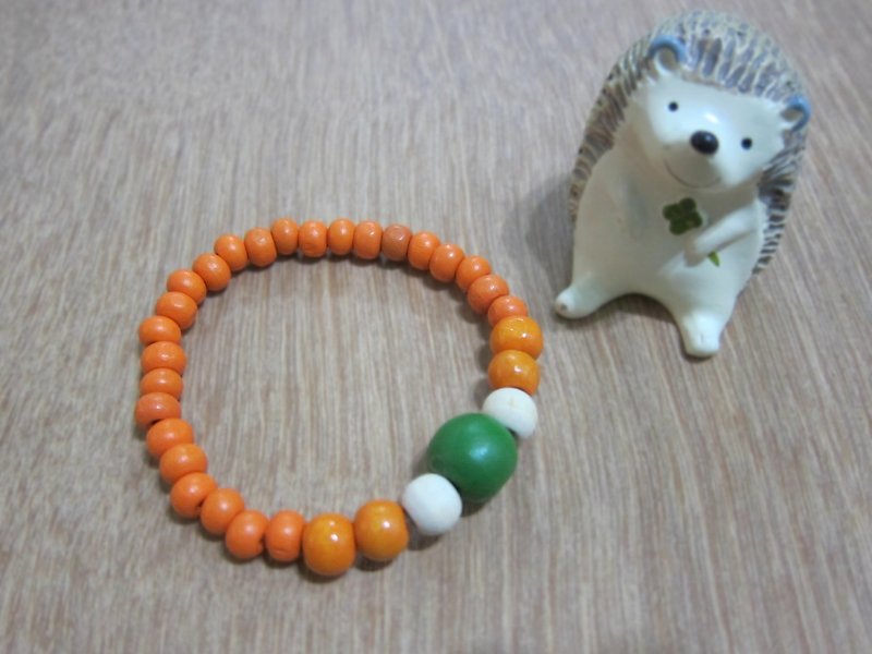 [] Happy Ice Mountain jade plate (wooden bead bracelet) - Bracelets - Wood Multicolor