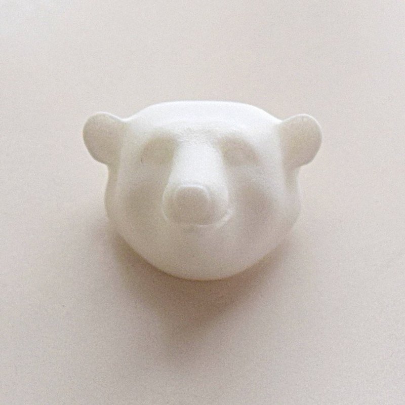 polar bear brooch - เข็มกลัด - พลาสติก ขาว