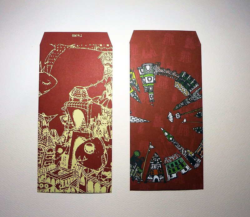 Tin MO City Series─2 Red Packets - Other - Paper Red