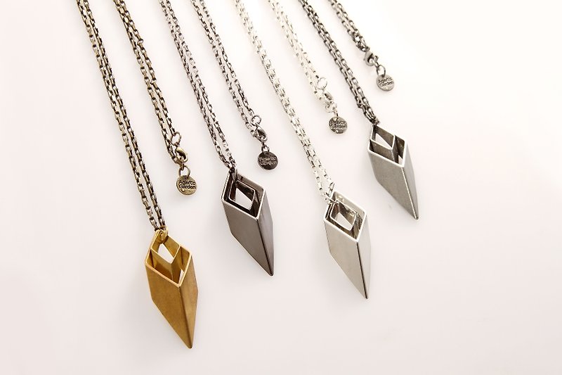 Universe wedge diamond necklace - Necklaces - Other Metals 