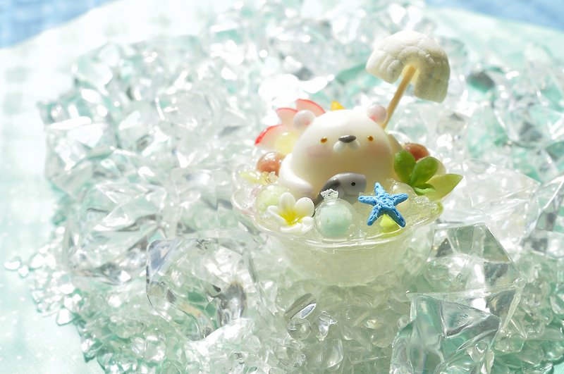 Sweet Dream☆Summer cool QQ powder round polar bear four fruit ice - อื่นๆ - ดินเหนียว ขาว