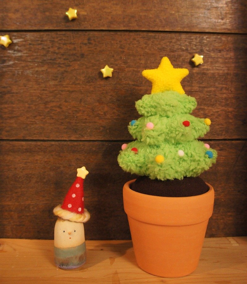 其他材質 其他 綠色 - 聖誕小樹盆栽