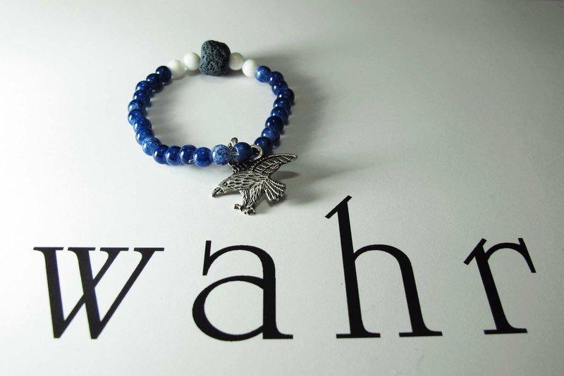 【Wahr】藍色老鷹手鍊 - Bracelets - Other Materials Blue