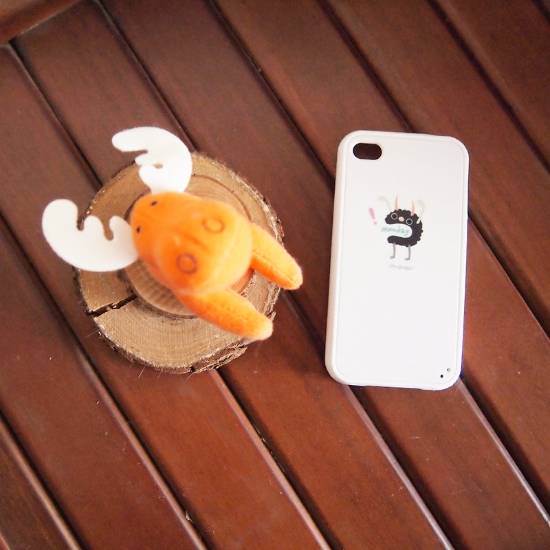 ☁mondayブルー/ iPhone4の電話シェル - スマホケース - プラスチック ホワイト