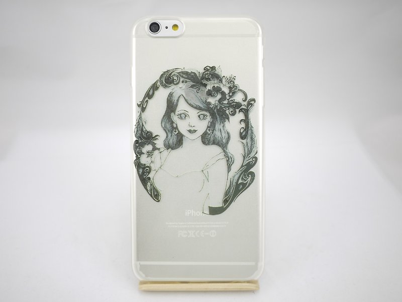 Painted love series - Miss Helen -199 Miss "iPhone / Samsung / HTC / LG / Sony / millet" TPU phone Case - เคส/ซองมือถือ - ซิลิคอน สีดำ