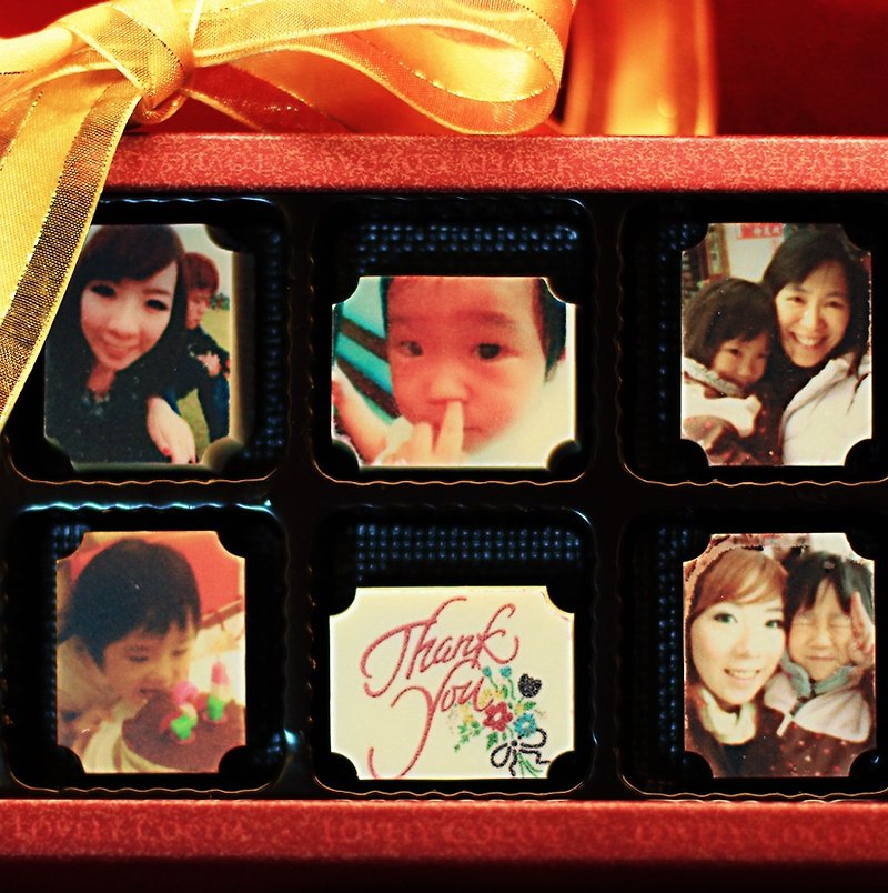 Happy cocoa-6 pieces of custom photo chocolate - Chocolate - Fresh Ingredients Red