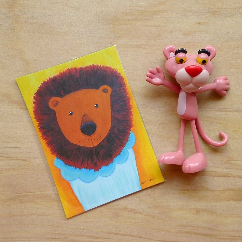 Postcard∣ Clown Lion - การ์ด/โปสการ์ด - วัสดุอื่นๆ สีส้ม