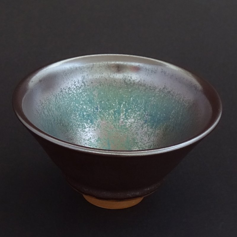 Yaobian Blue Gold Tianmu-Dou Tea Bowl 160cc (Excellent)│Mother's Day Gift Box - Teapots & Teacups - Other Materials Gold