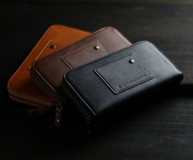 革職人 LEATHER FACTORY【Vibrant Zip Clutch / Long Wallet